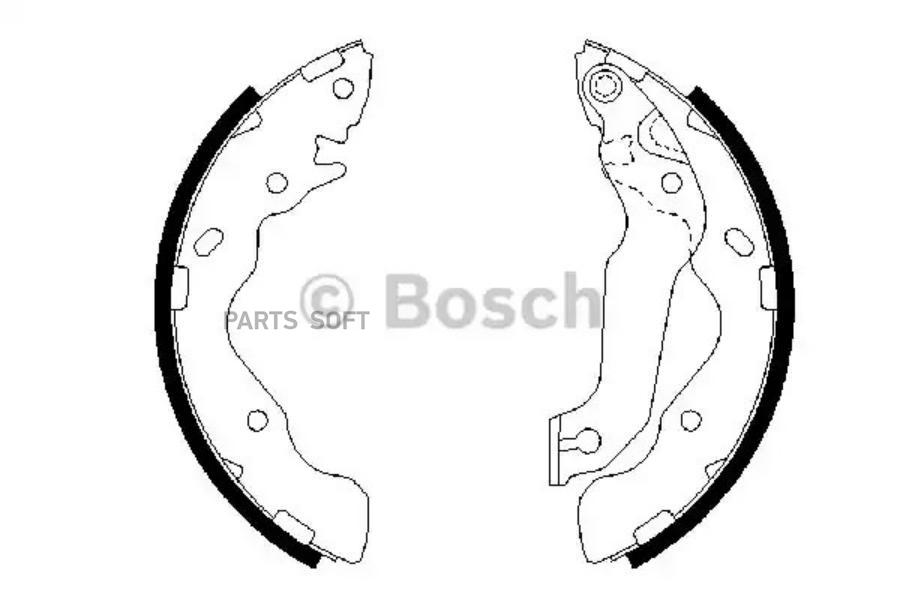 Накладка колодки барабанного тормоза BOSCH 0986487673