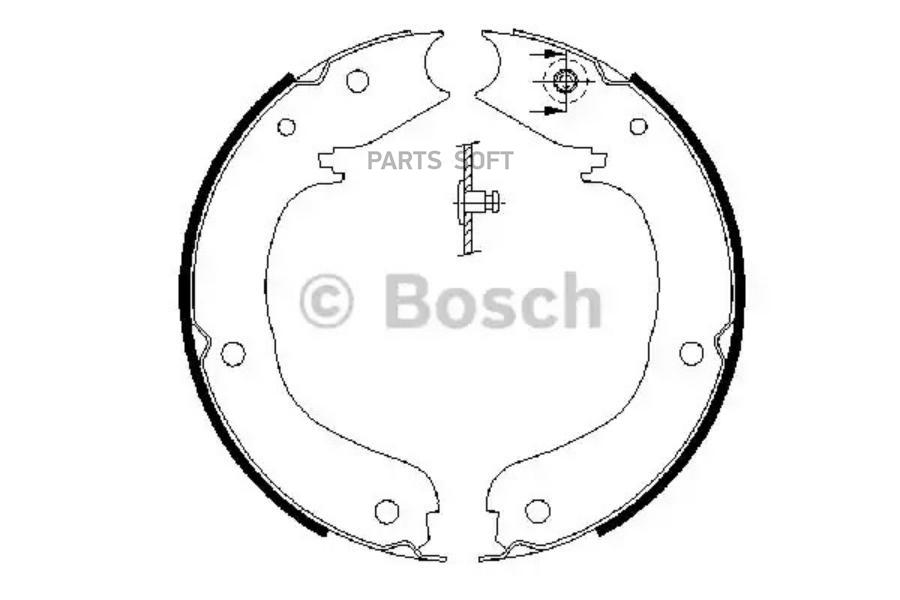 Колодки тормбарабручнторм[198x34] BOSCH 0986487710