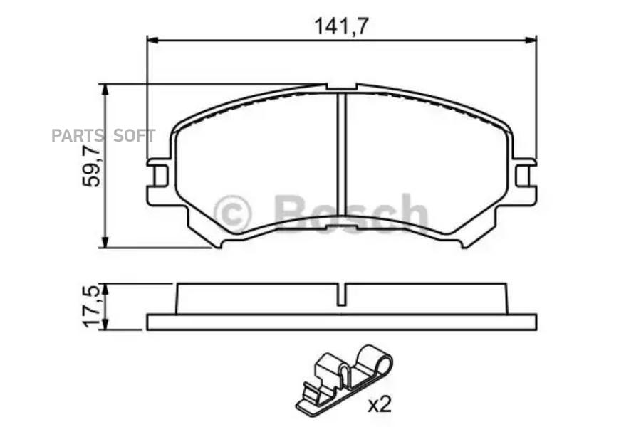 Колодки тормпер BOSCH 0986494720