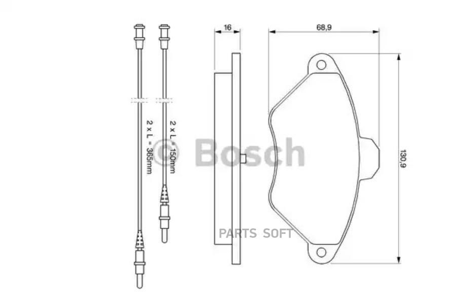 Комплект тормозных колодок дисковый тормоз BOSCH 0986424278