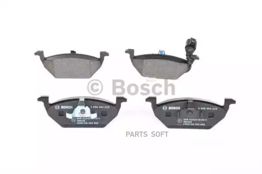 Комплект тормозных колодок дисковый тормоз BOSCH 0986494525