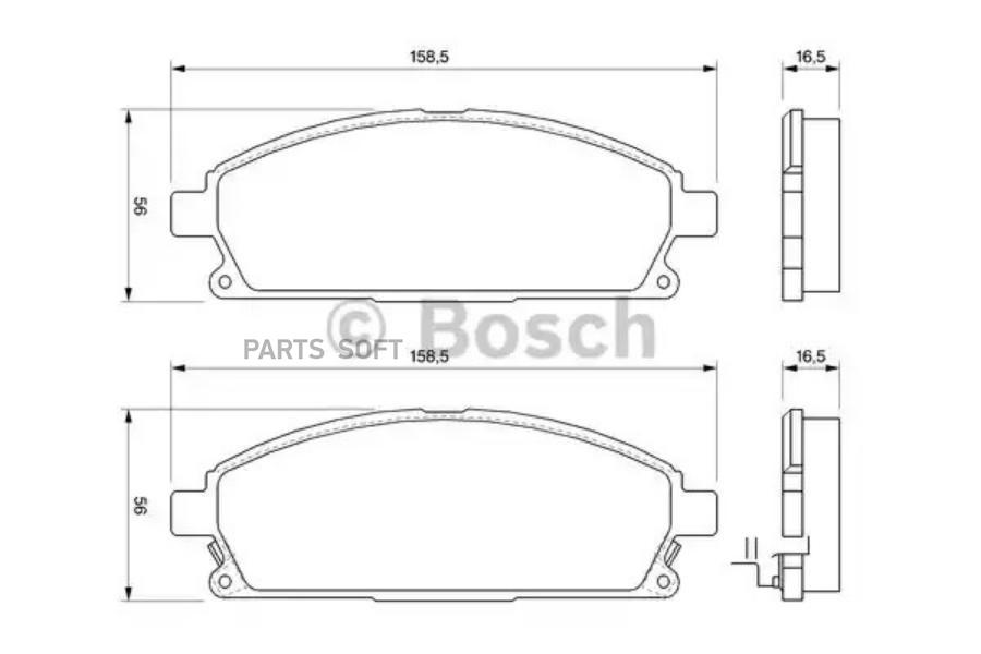 Комплект дисковых тормозных колодок BOSCH 0986424715