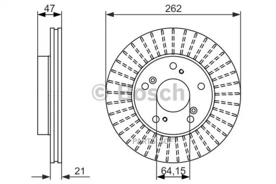 Диск тормозной BOSCH 0986479687