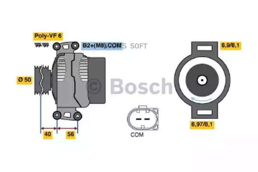 Генератор BOSCH 0986047670