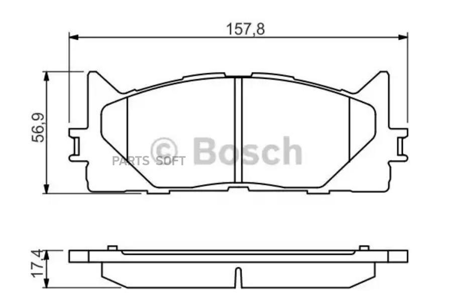 Колодки тормозные дисковые передние BOSCH 0986494430