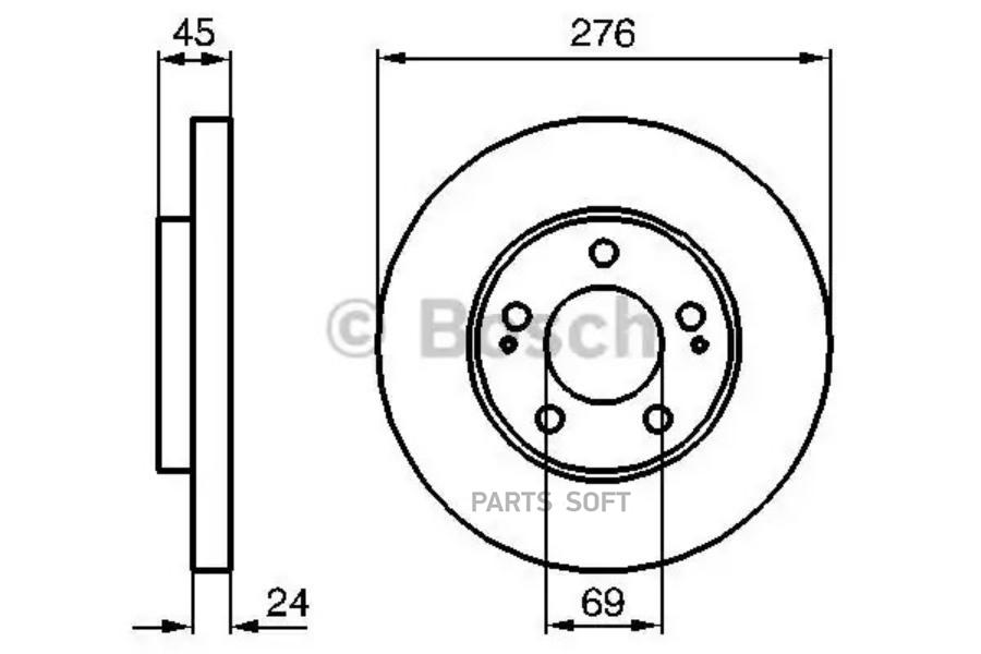 Тормозной диск BOSCH 0986479035