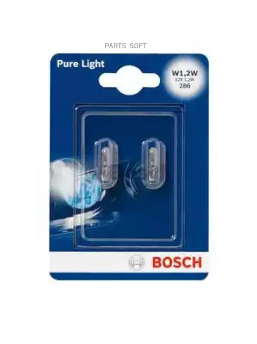 Лампа Pure Light Standart 12V [12W] [блистер] [ком/кт 2 шт] BOSCH 1987301024