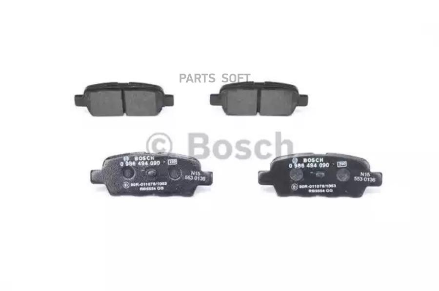 Колодки тормзад BOSCH 0986494090