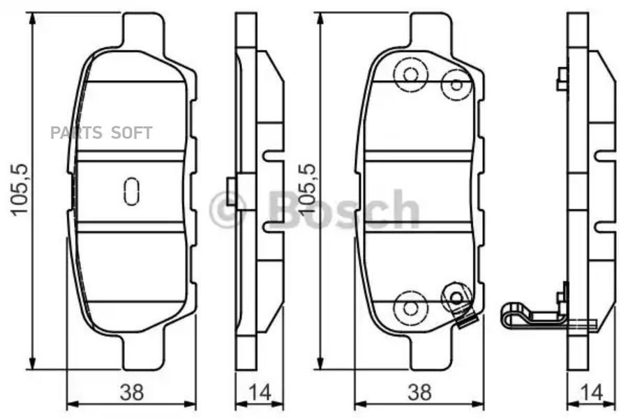 Комплект дисковых тормозных колодок BOSCH 0986495089