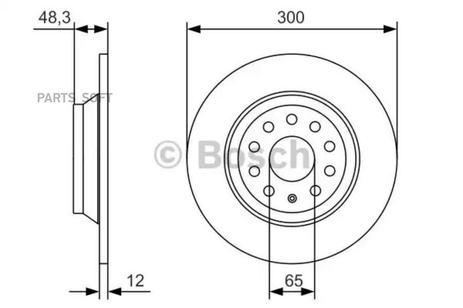 Диск тормозной | зад | BOSCH 0986479A84