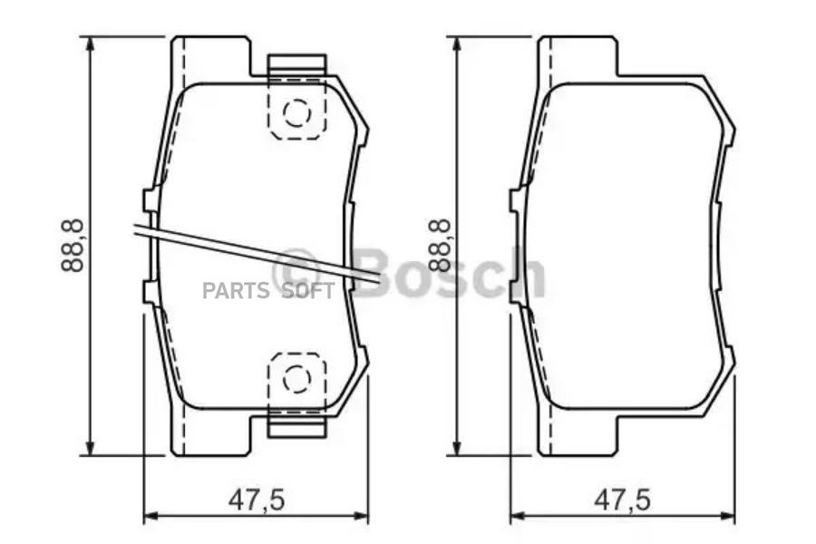 Колодки тормзад BOSCH 0986494358