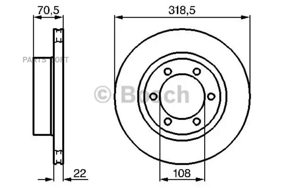 Тормозной диск BOSCH 0986478698