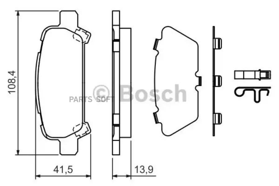 Колодки тормзад BOSCH 0986424650