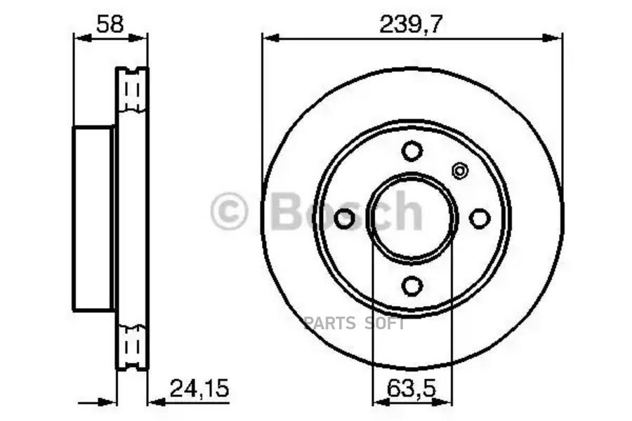 Тормозной диск BOSCH 0986478148