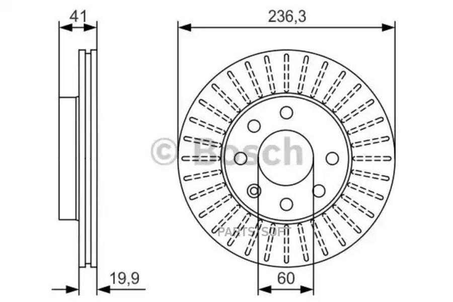 ТОРМОЗНОЙ ДИСК ПЕРЕДНИЙ BOSCH 0986479S98