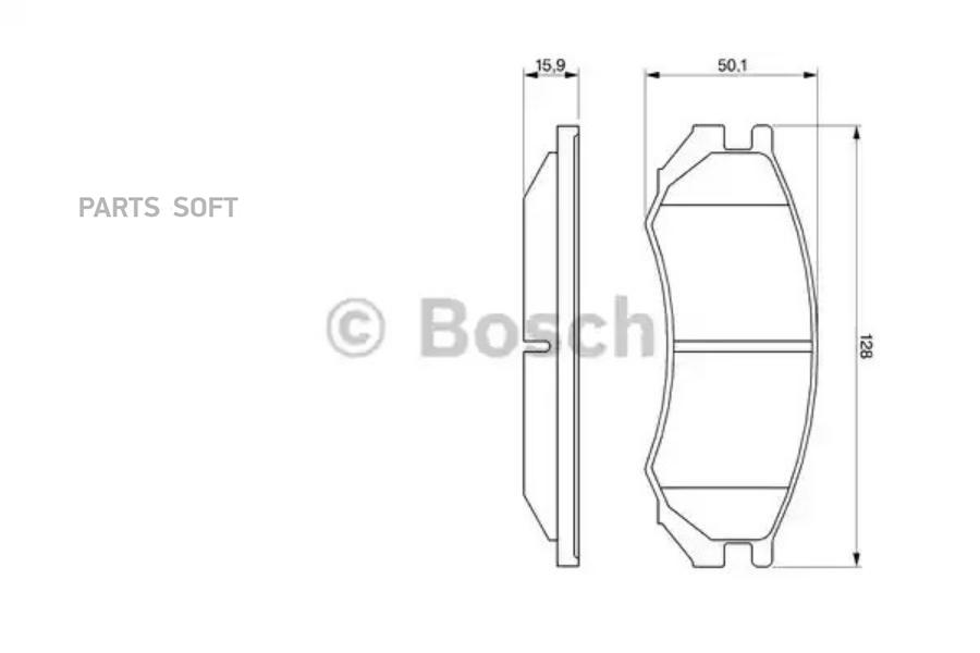 Комплект тормозных колодок дисковый тормоз BOSCH 0986460981