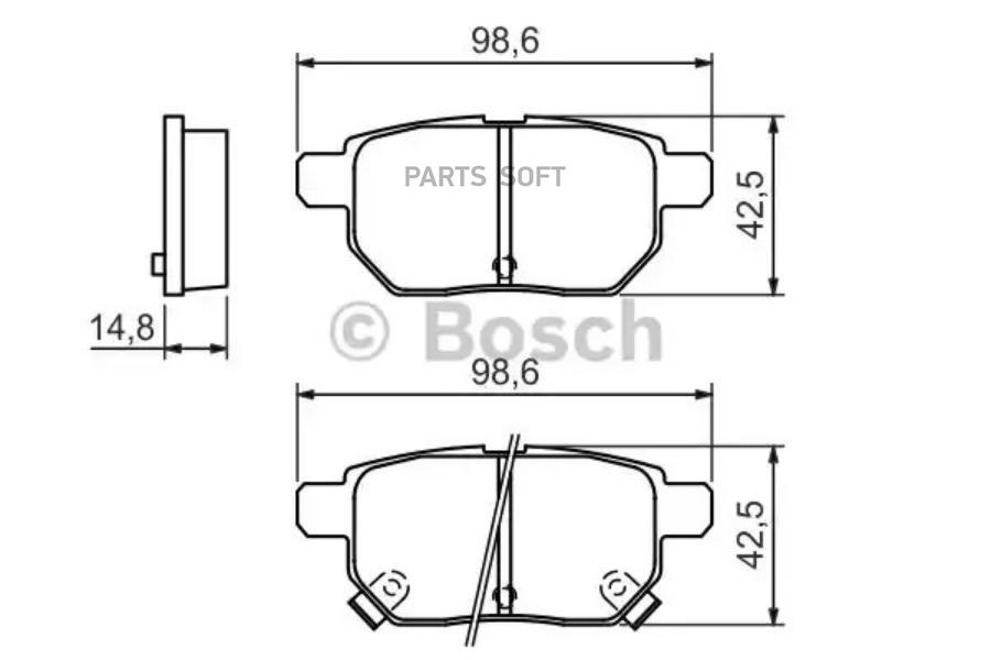 ДИСКОВЫЕ КОЛОДКИ ЗАДНИЕ BOSCH 0986494328