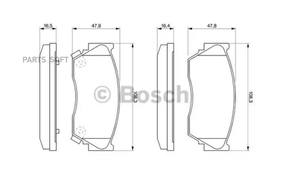 Колодки тормозные дисковые BOSCH 0986460997