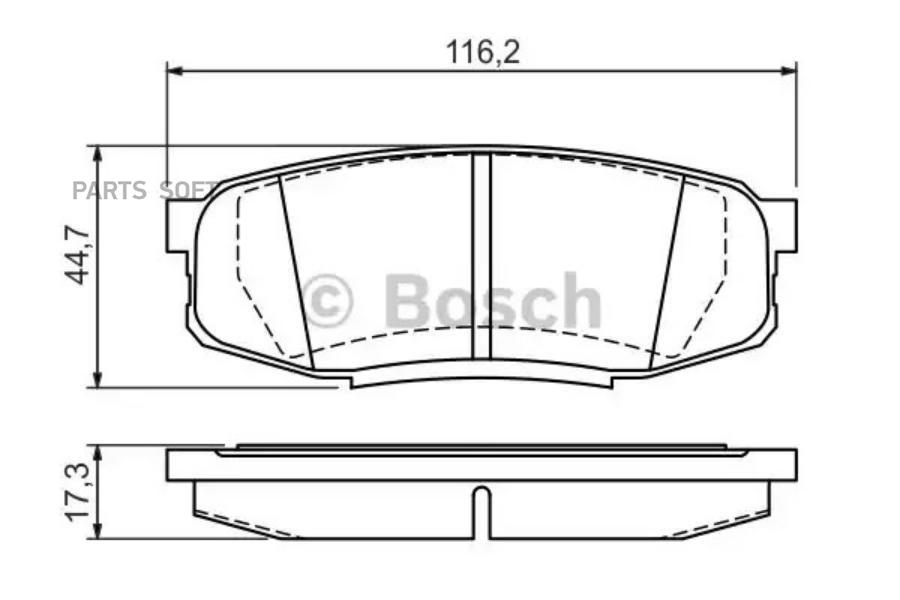 0 986 494 380_колодки дисковые задние Toyota Land Cruiser 47/45D V8 08 BOSCH 0986494380