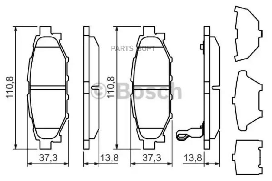 Колодки тормзад BOSCH 0986494444