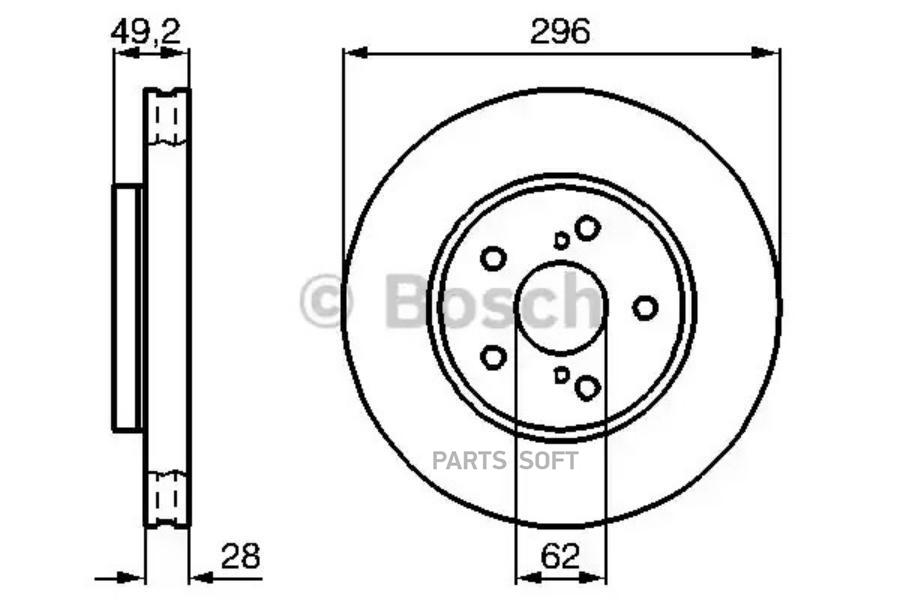 Тормозной диск BOSCH 0986478968