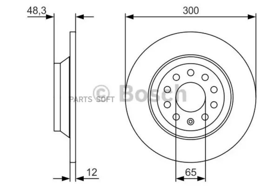 Диск тормозной | зад | BOSCH 0986479V01