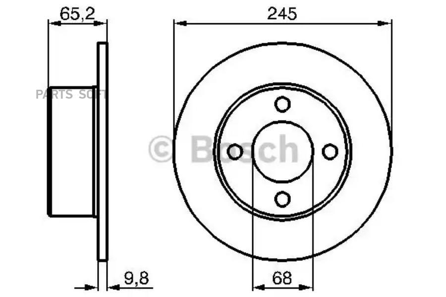 Тормозной диск BOSCH 0986478073