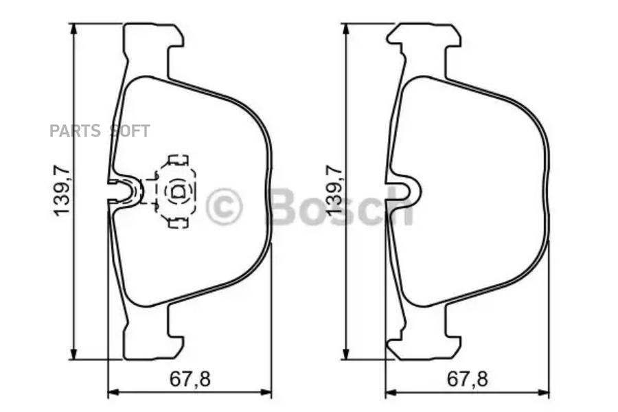 ДИСКОВЫЕ КОЛОДКИ ЗАДНИЕ BOSCH 0986494325