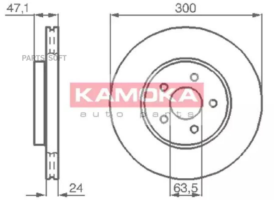 Тормозной диск KAMOKA 1032250