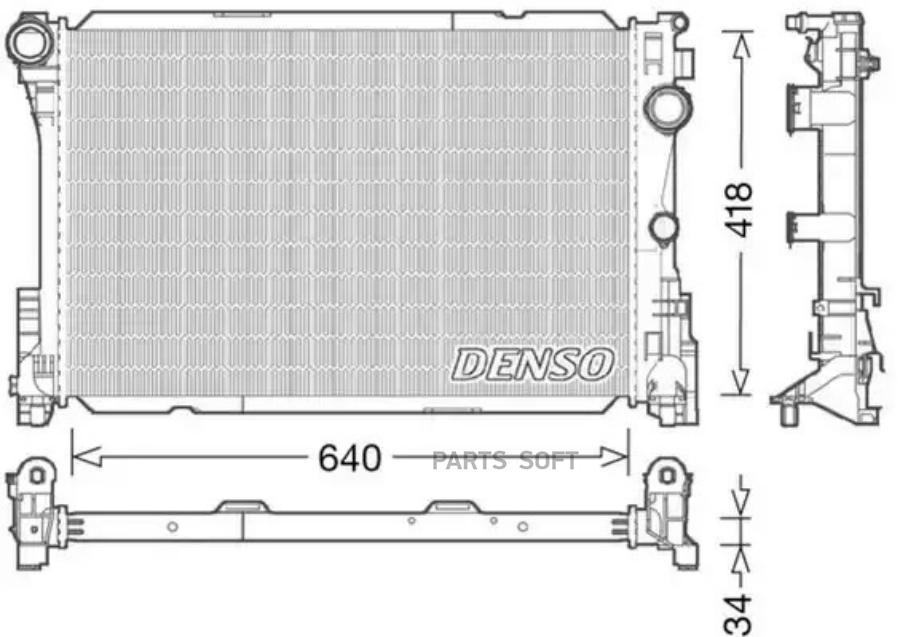 Радиатор двигателя DENSO DRM17049