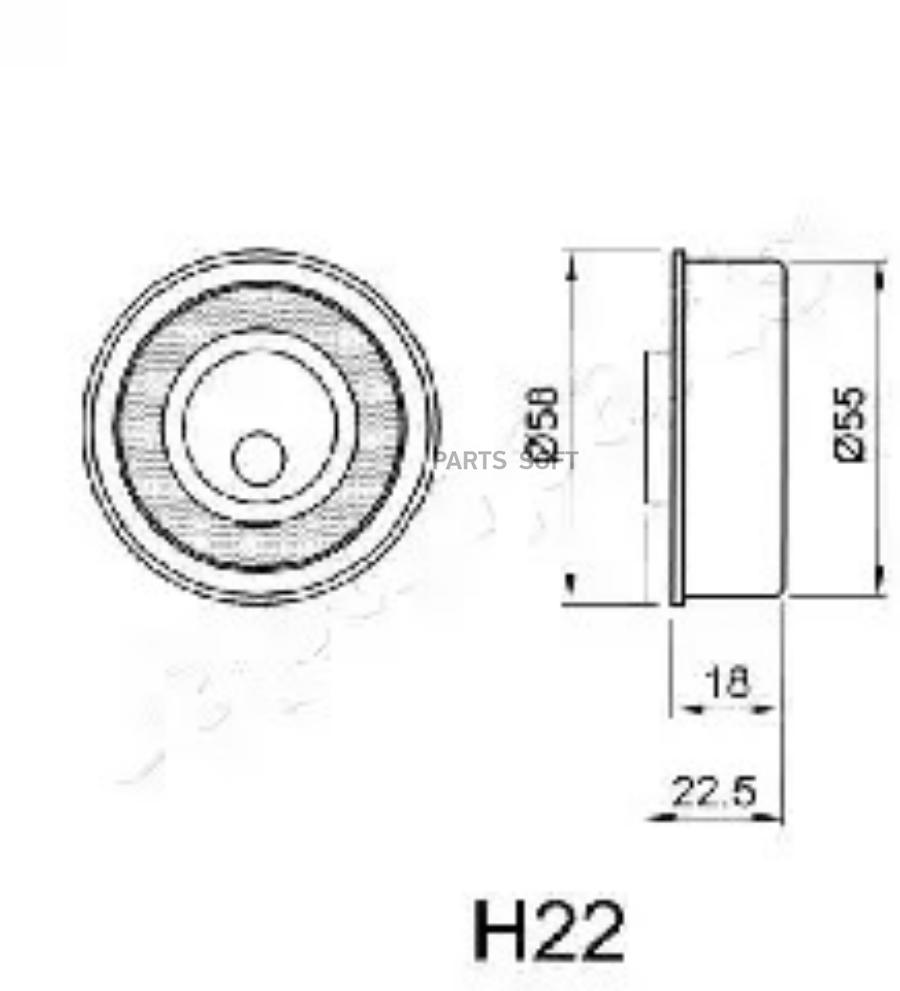 Ролик натяжителя приводного ремня JAPANPARTS BEH22