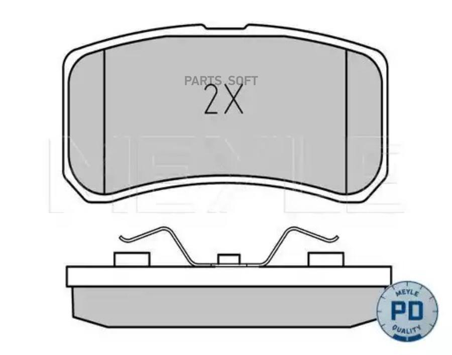 КОМПЛЕКТ ТОРМОЗНЫХ КОЛОДОК ДИСКОВЫЙ ТОРМОЗ MEYLE 0252358216PD