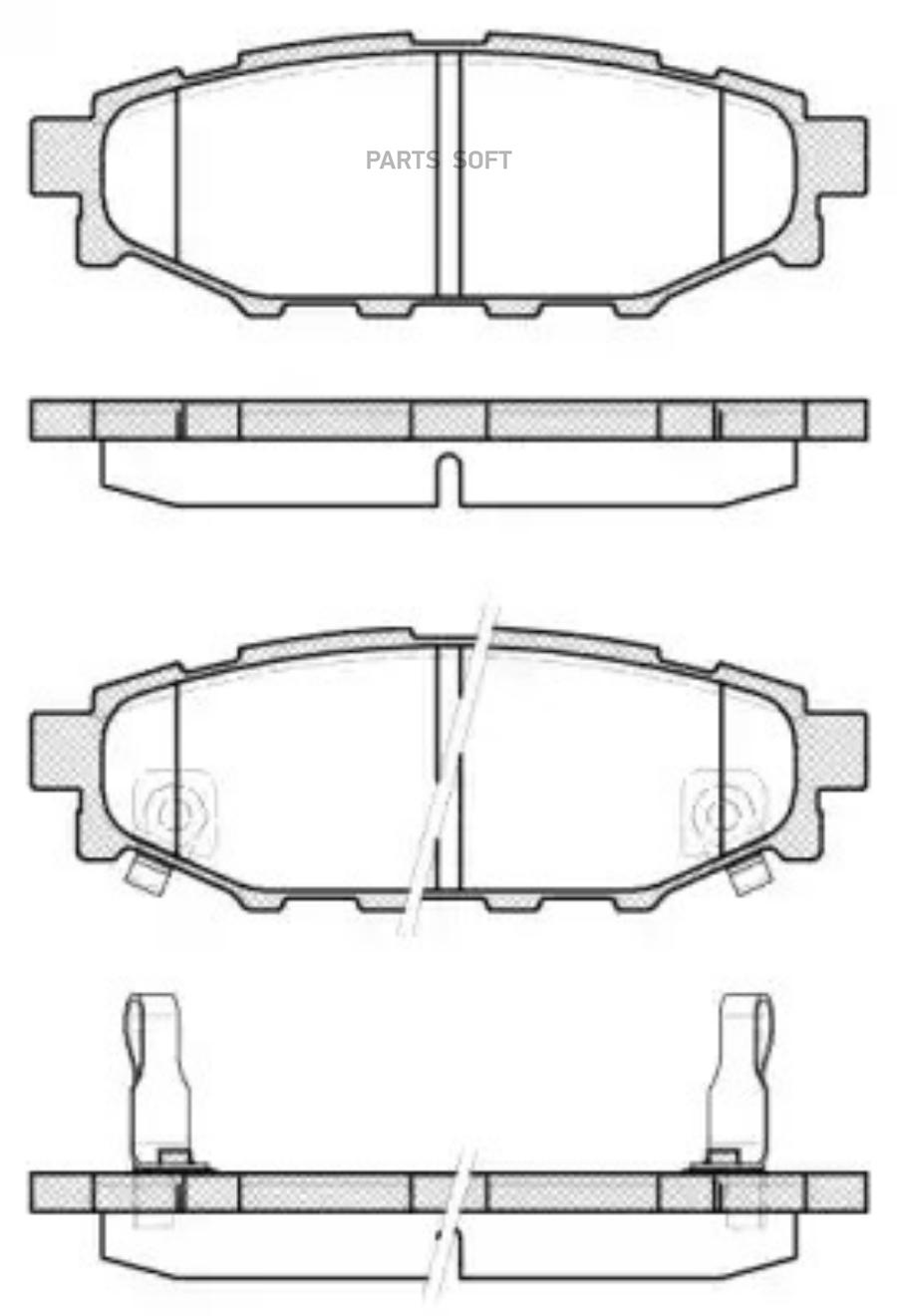 1136 12_колодки дисковые задние Subaru Impreza 20i 11 REMSA 113612