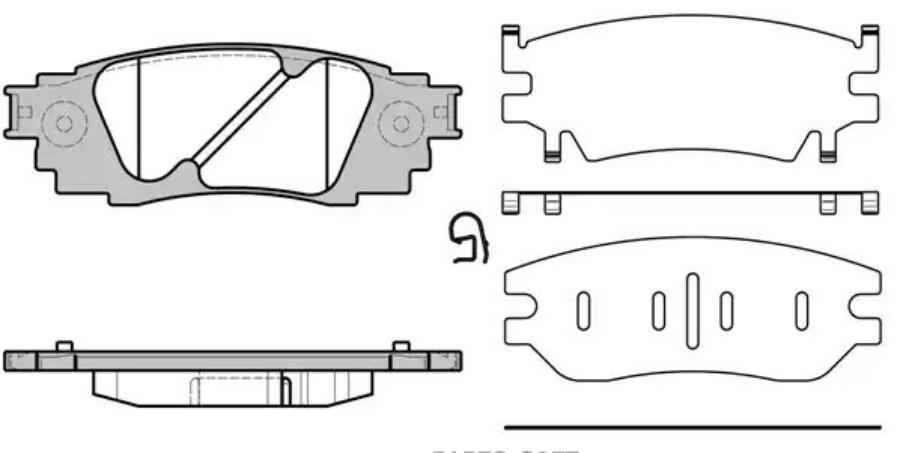 Brake Pad Set disc brake REMSA 163610