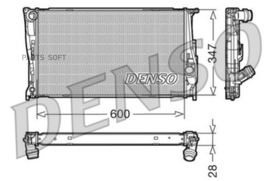 Радиатор охлаждение двигателя DENSO DRM05111