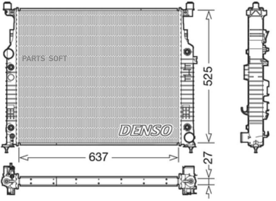 Радиатор MB X164/W164/W251 28-50/28-32D 05- DENSO DRM17056