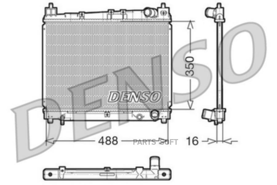 Радиатор охлаждение двигателя DENSO DRM50006