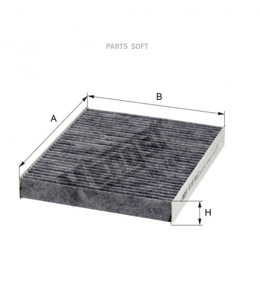 Cabin filter HENGST FILTER E3919LC