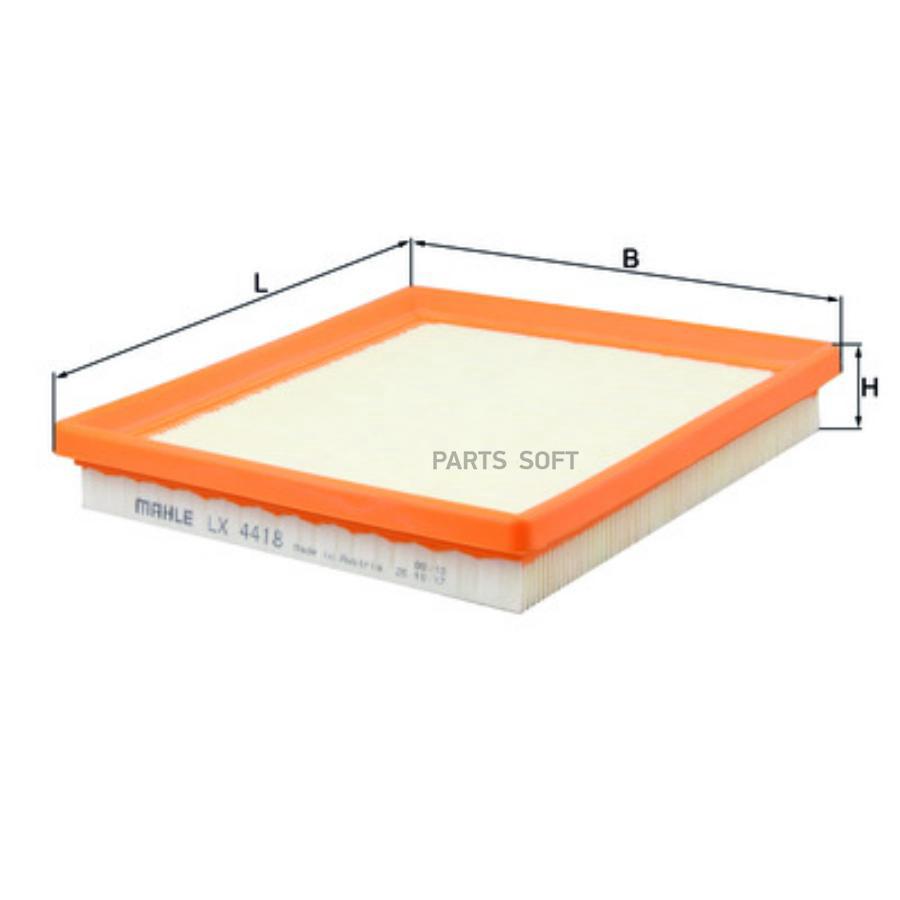 Фильтр воздушный SEAT: TOLEDO IV (KG3) 16i 15-  SKODA: FABIA (NJ_) 16i 15- OCTAVIA (5E_) 16i 14- RAPID (NH3) 16i 15-  VW: POLO (6R) 16i 14- (mtrs CWVA/CWVB) MAHLE LX4418