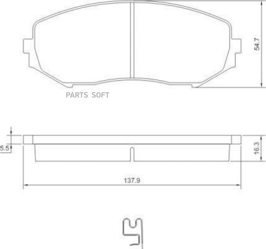 Комплект тормозных колодок дисковый тормоз ABS 37531