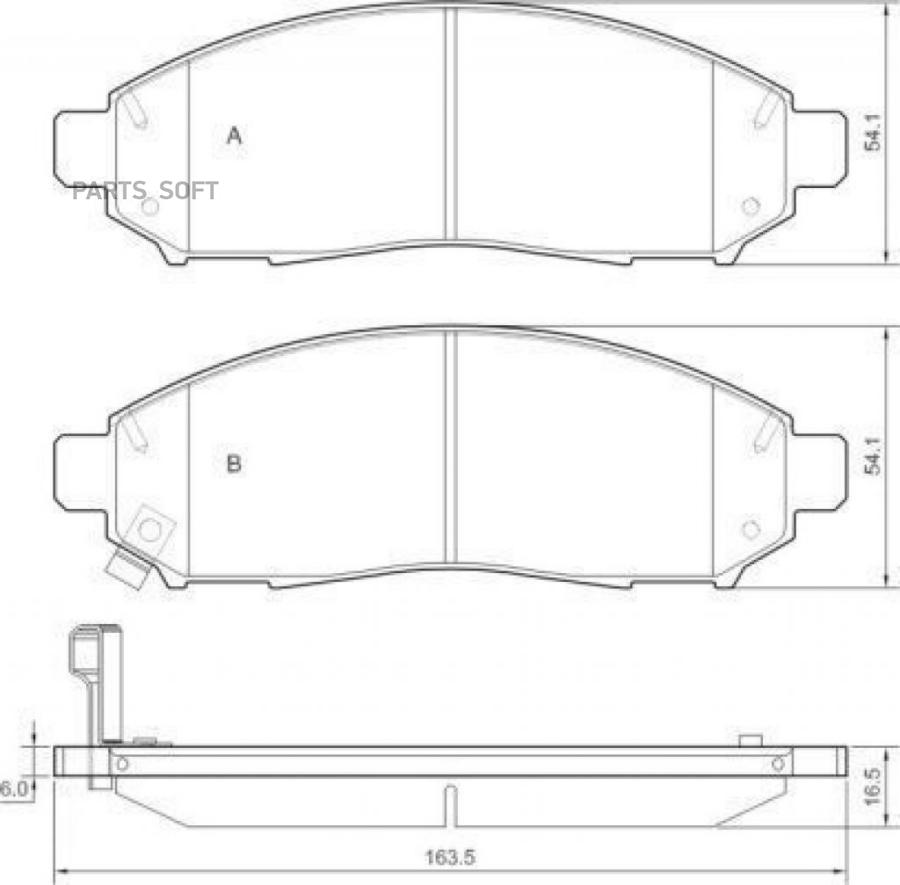 Комплект тормозных колодок дисковый тормоз ABS 37518