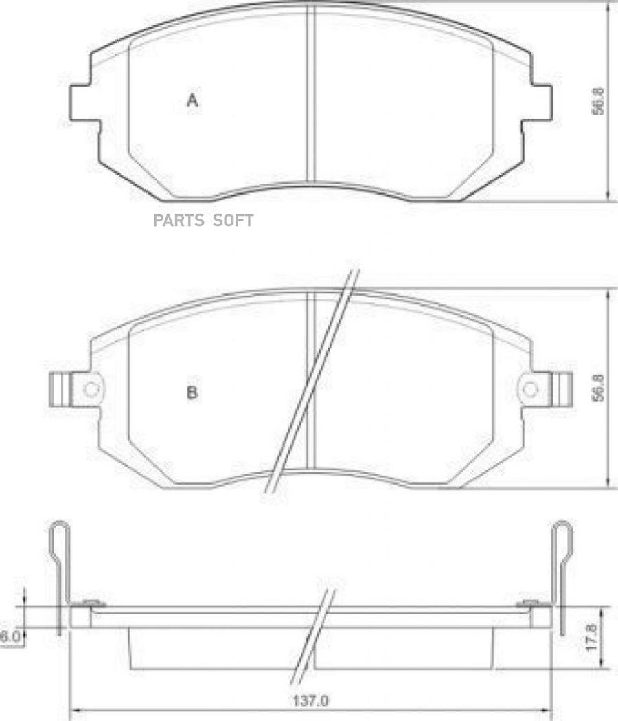 Колодки тормозные дисковые ABS 37446