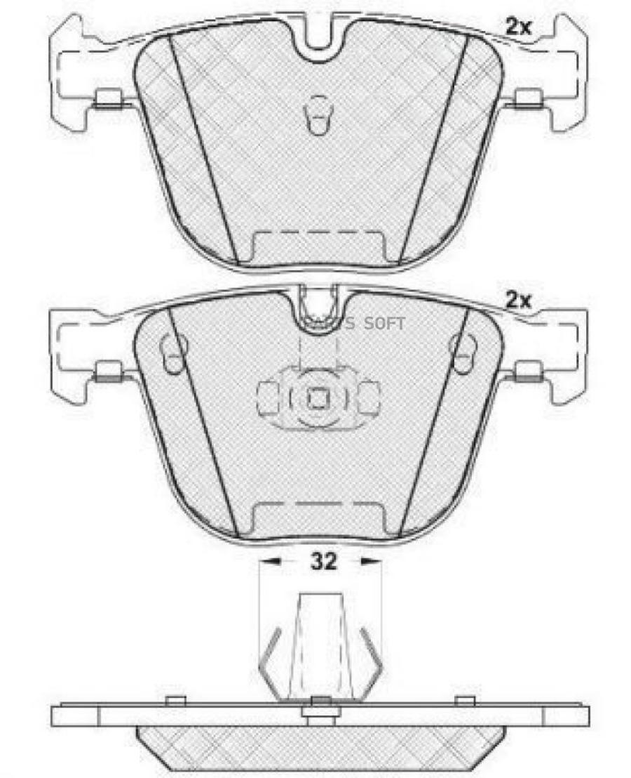 КОЛОДКИ ТОРМОЗНЫЕ ABS 37371