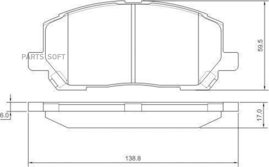 Комплект тормозных колодок дисковый тормоз ABS 37260