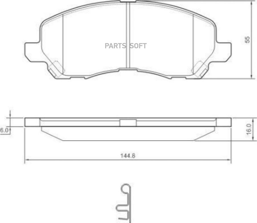 Колодки тормозные дисковые ABS 37202