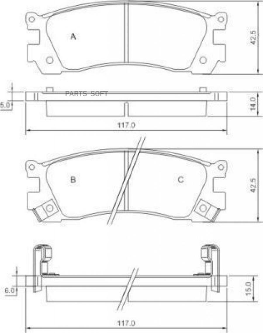 Колодки тормозные дисковые ABS 36930