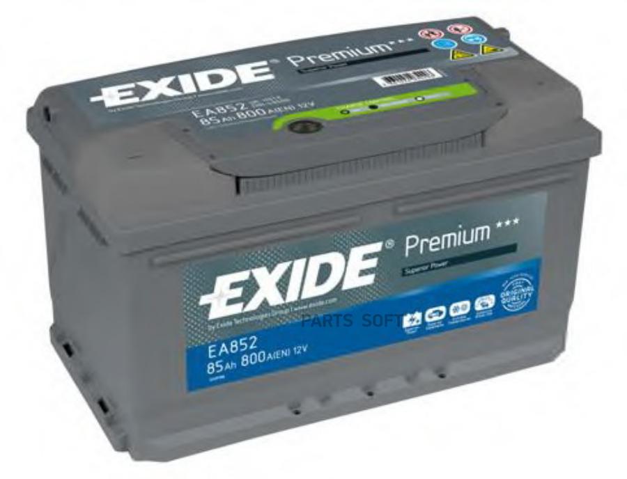 Аккумулятор  12 85 800 315175175 Полярность 0 Клемы  Крепление 13 EXI EXIDE EA852