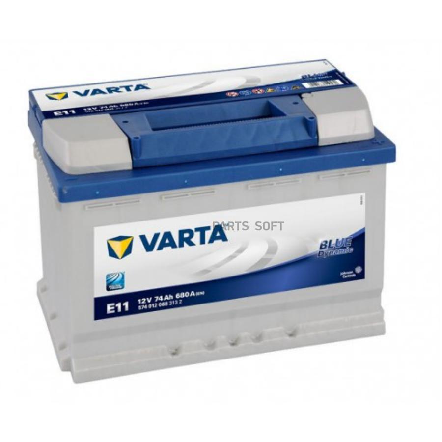 Аккумулятор VARTA Blue Dynamic 74 А/ч 574012 E11 ОБР 278x175x190 EN680 VARTA 5740120683132