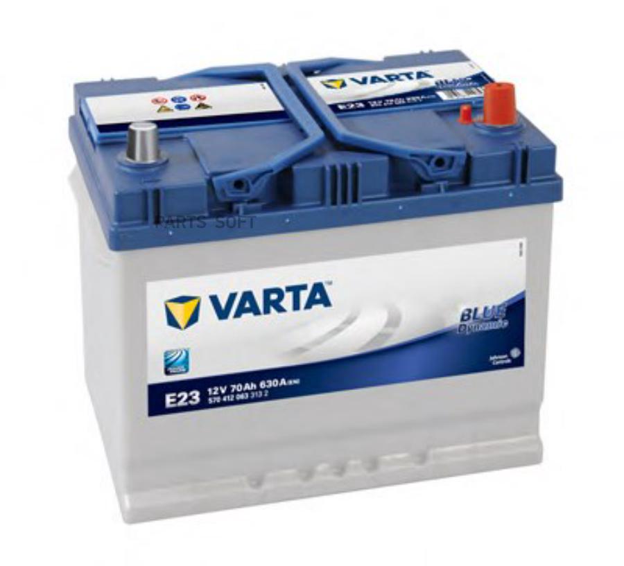 Аккумулятор VARTA Blue Dynamic 70 А/ч 570412 E23 ОБР 261x175x220 EN630 высокий VARTA 5704120633132