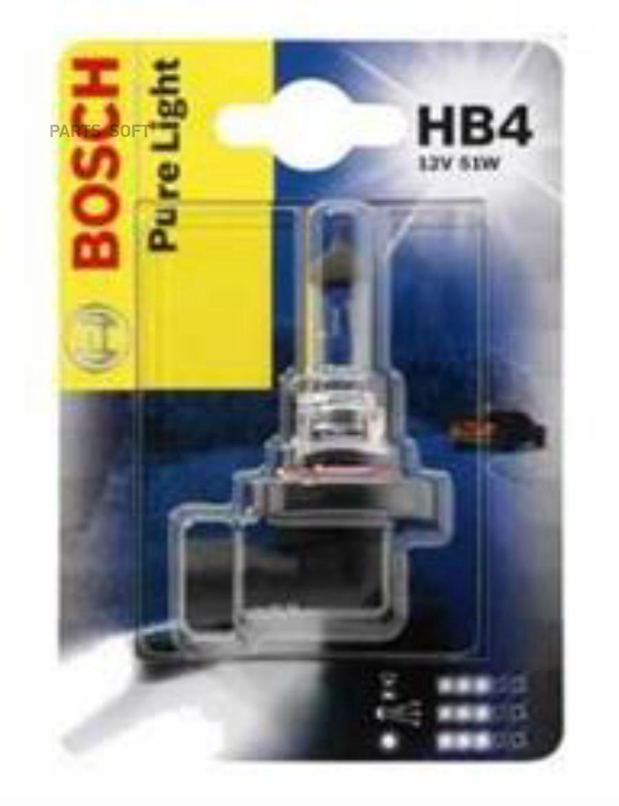 Автолампа Hb4 P22d 12v/51w Bosch 1987301063 9006 Bosch арт 1987301063 BOSCH 1987301063